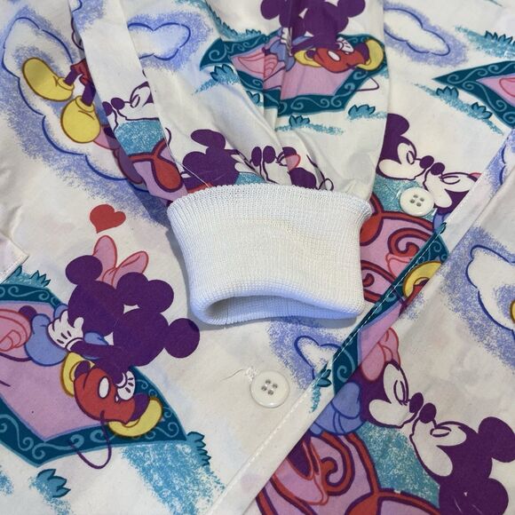 Disney Barco Uniforms Mickey Minnie Mouse Scrub Top Medium Jacket Nurse NEW - Picture 3 of 16